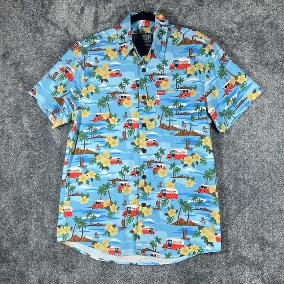 Dixxon Flannel Snap-On Tools Shirt Mens Medium Hawaiian Limited Edition Workwear - Picture 1 of 8